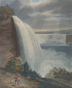सीढ़ी के पैर से नियाग्रा फॉल्स, 1829।
