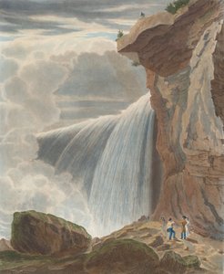 अंडर टेबल रॉक से नियाग्रा फॉल्स, 1829।