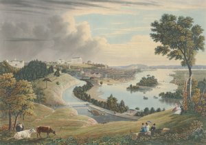 रिचमंड: वाटरवर्क्स के ऊपर पहाड़ी से, 1834 में प्रकाशित हुआ।
