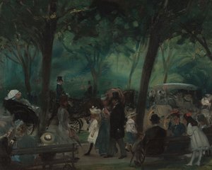 ड्राइव, सेंट्रल पार्क, c.1905 द्वारा विलियम जेम्स ग्लेकेन्स