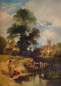 रिड सीन विद चिल्ड्रेन द यंग एंजलर्स, 1843 द्वारा विलियम जेम्स मुलर
