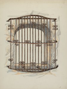 विंडो ए रिस्टोरेशन पर आयरन ग्रिल, c. 1941.