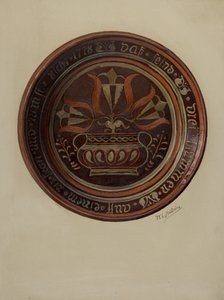 पा. जर्मन डिश, सी. 1937. द्वारा विलियम एल एंट्रीम
