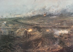 'डॉन, 20 नवंबर 1917' - फ्रांस के कंबराई में ब्रिटिश टैंक सक्रिय हुए द्वारा विलियम लियोनेल (बाद) वायली
