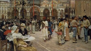 पियाज़ा डी सैन मार्को, वेनिस, 1883 द्वारा William Logsdail
