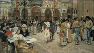 सेंट मार्क, वेनिस, 1883 का पियाज़ा। द्वारा विलियम लॉग्सडेल