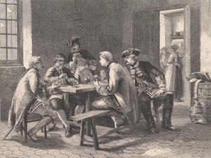 सोल्जर्स प्लेइंग एट कार्ड्स, इलस्ट्रेटेड लंदन न्यूज से, 4 मई, 1861
