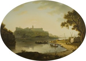 विलेन्यूव-लेस-एविग्नन का दृश्य, c.1770 (कैनवास पर तेल) द्वारा विलियम मार्लो