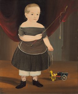 टॉय हॉर्स और वैगन वाला लड़का, c. 1845.