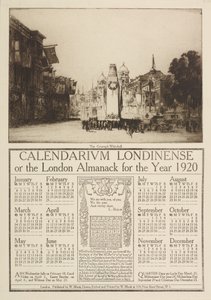 1920 के लिए कैलेंडरियम लॉन्डिनेंस या लंदन पंचांग, सेनोटाफ, व्हाइटहॉल, 1919 का दृश्य