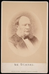 1876 से पहले कार्ल विल्हेम सीमेंस का पोर्ट्रेट 1823-1883।