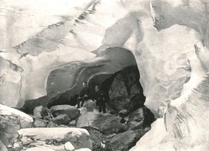 द रॉकीज: आइस ग्लेशियर इन द ग्रेट ग्लेशियर, माउंट सर डोनाल्ड, कनाडा, 1895।