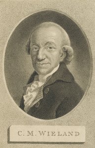 कवि और लेखक क्रिस्टोफ़ मार्टिन विएलैंड 1733-1813, 1800 का चित्र।