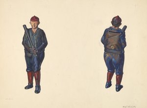 बेसबॉल प्लेयर सिक्का बैंक, सी। 1938.