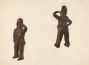 इंडियन चीफ कॉइन बैंक, सी. 1938. द्वारा विलियम ओ. फ्लेचर