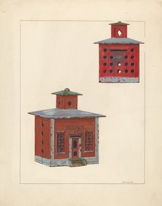 रेड स्कूल हाउस बैंक, सी. 1937. द्वारा विलियम ओ. फ्लेचर