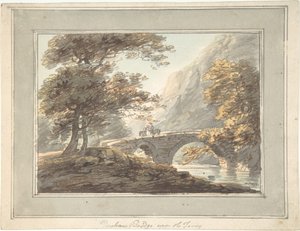 टैवी पर डेन्हम ब्रिज, 1780-1830।