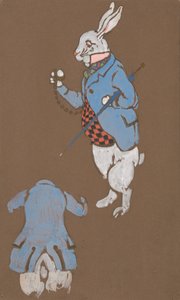 ऐलिस-इन-वंडरलैंड, 1915, 1915 के लिए व्हाइट रैबिट कॉस्ट्यूम डिज़ाइन।