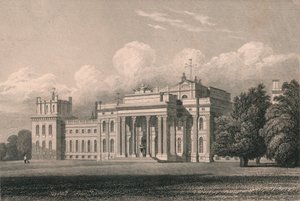 ब्लेनहेम, साउथ ईस्ट व्यू, ऑक्सफ़ोर्डशायर, 1831। द्वारा विलियम रेडक्लिफ़