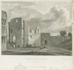 डुडले कैसल - द कीप: स्टील एनग्रेविंग, एनडी [c1831] द्वारा विलियम रेडक्लिफ़