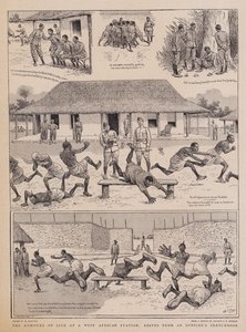 एक पश्चिम अफ्रीकी स्टेशन पर हम्स ऑफ़ लाइफ, एक अधिकारी के स्केचबुक से निकलता है