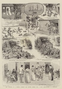 एक ब्रिटिश गनबोट के अधिकारियों को होंडुरास में एक दिन के निर्वासन के लिए आश्रय के लिए आमंत्रित किया जाता है द्वारा William Ralston