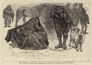 पश्चिमी हाइलैंड्स, कोनीमारा, एक सौदेबाजी, गॉलवे मार्केट द्वारा विलियम स्मॉल