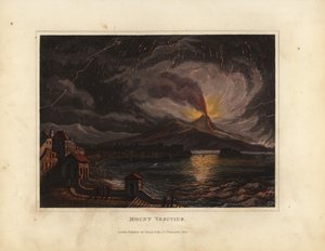 वेसुवियस पर्वत का 19वीं शताब्दी का प्रस्फुटन (उत्कीर्णन) द्वारा विलियम स्मेली