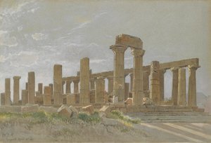 एग्रीजेंटो, 1881 में वेस्टिंगहाउस के Girgenti मंदिर। द्वारा विलियम स्टेनली हैसेल्टाइन