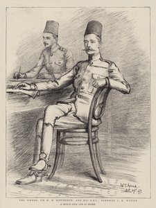 सिरदार, सर एचएच किचनर, और उनके एडीसी, बिंबशी जेके वॉटसन द्वारा विलियम टी। मौड
