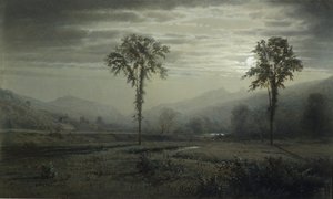 माउंट लाफायेट, न्यू हैम्पशायर, 1873 पर चांदनी। द्वारा विलियम ट्रॉस्ट रिचर्ड्स