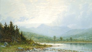 चोकोरुआ, न्यू हैम्पशायर, 1872 में सूर्यास्त। द्वारा विलियम ट्रॉस्ट रिचर्ड्स
