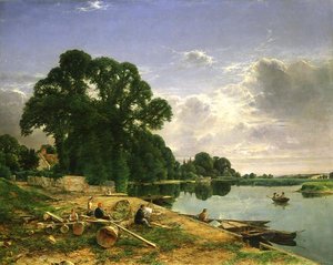 टेम्स पर, c.1870 (कैनवास पर तेल) द्वारा विलियम डब्ल्यू। गोस्लिंग