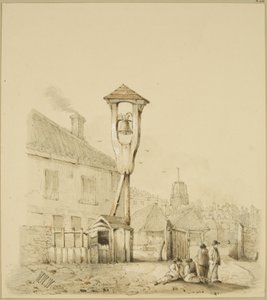 हार्फोर्ड ब्रिज और बाथर्स्ट बेसिन के बीच शिपयार्ड, c.1830 (कागज पर पेंसिल और वॉटरकलर)