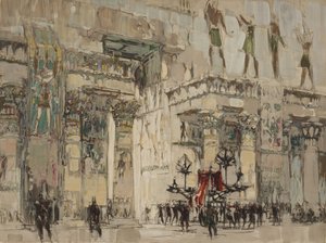 संभवतः ईसिस, 1916 के मंदिर में जाने का एक संस्करण (कागज़ पर नक़्क़ाशी से तेल द्वारा विलियम वालकोट