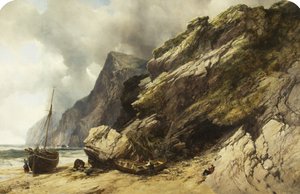 Cheyne Beach, Ilfracombe, c.1845 (कैनवास पर तेल)