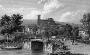 ई। फाइंडेन, 1829 द्वारा उकेरी गई नहर पुल से Hythe