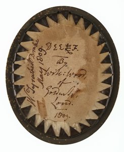कैप्टन (बाद में लेफ्टिनेंट-कर्नल) विलियम टायरविट-ड्रेक (1785-1848), रॉयल हॉर्स गार्ड्स, मई 1809 (हाथी दांत पर लघु) द्वारा विलियम वुड