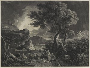 नियोब के बच्चों का विनाश, 1761 द्वारा विलियम वूलेट