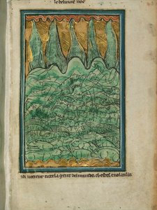&39;नूह की बाढ़&39;, c.1250 (चर्मपत्र पर स्याही और वर्णक) द्वारा विलियम डी ब्रेलेस