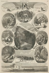 17 अक्टूबर 1868 को &39;हार्पर वीकली&39; से एक ट्रेपर के जीवन में दृश्य
