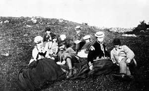 एक विक्टोरियन वॉकिंग पार्टी, c.1860-80 द्वारा Willoughके द्वारा वालेस हूपर