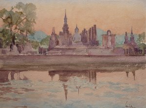 871 Sunset, Wat Maharthat, Sukhotai द्वारा विल्सन क्लाइव