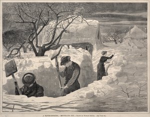 ए विंटर मॉर्निंग, - फावड़ा आउट, 1871। द्वारा विंसलो होमर