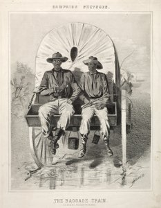 अभियान रेखाचित्र: द बैगेज ट्रेन, 1863। द्वारा विंसलो होमर