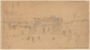 घायलों को ले जाना, 1865। द्वारा विंसलो होमर