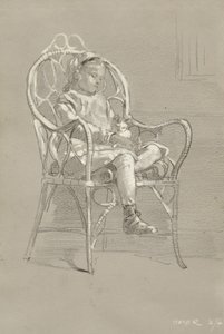 1874 में विकर चेयर में बैठा बच्चा द्वारा विंसलो होमर