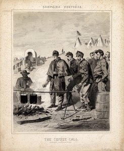 कॉफ़ी कॉल, &39;अभियान रेखाचित्र&39; से चित्रण द्वारा विंसलो होमर