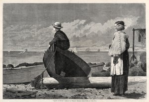 डैड्स कमिंग !, 1873। द्वारा विंसलो होमर