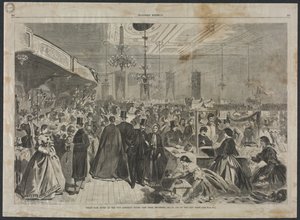 ग्रेट फेयर गिविंग ऑन द सिटी असेंबली रूम्स, न्यूयॉर्क, दिसंबर, 1861 ..., 1861। द्वारा विंसलो होमर